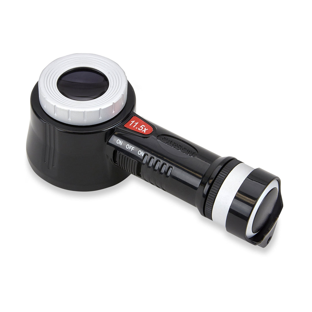 Carson CP-45 MeasureLoupe 11,5x Messlupe mit LED, UV-Licht und Messskala Single, Single