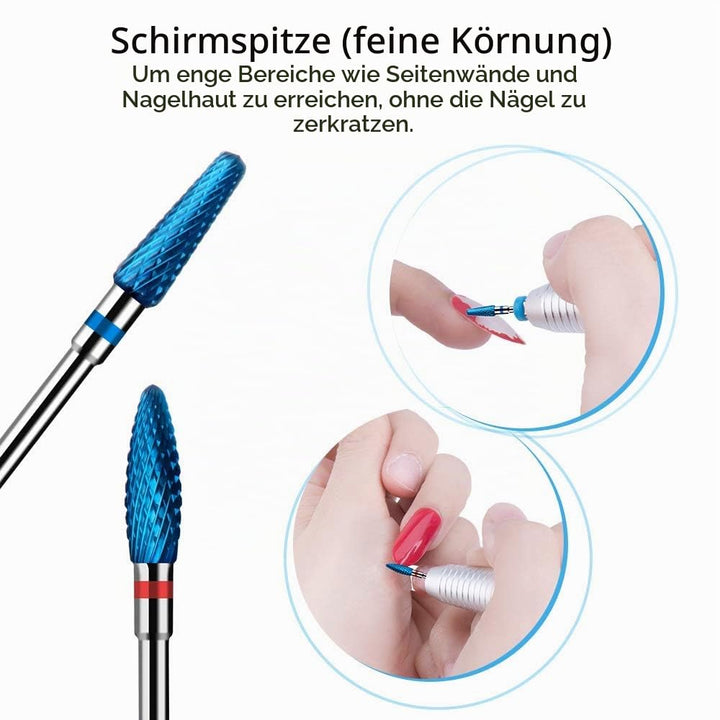 MelodySusie 7x Premium Wolframcarbid Hartmetall Bits Set Professioneller Schleifkörper Schleifkopf N