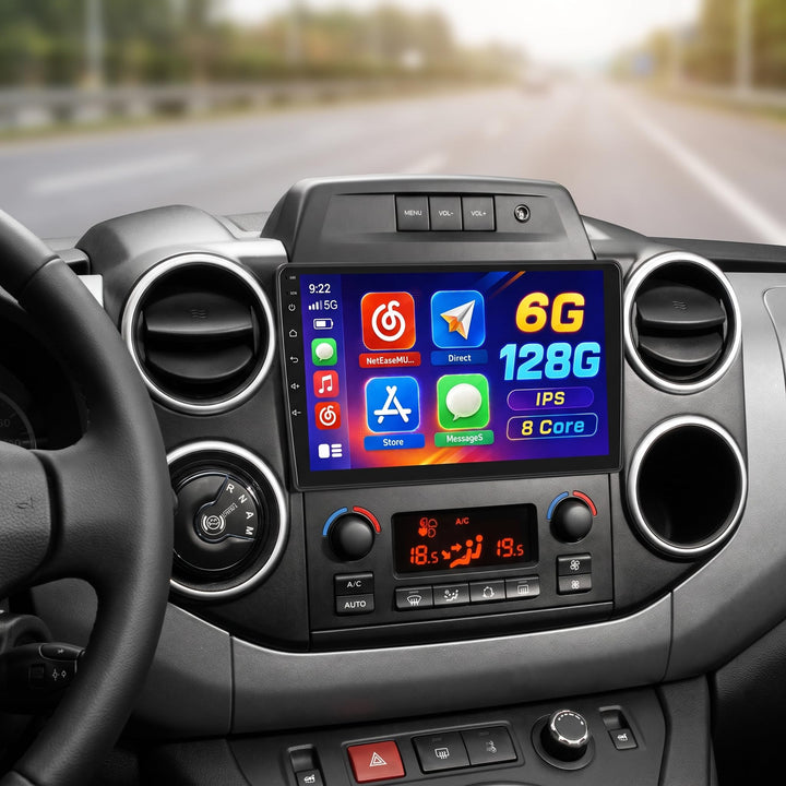 Hikity 8 core 6+128G Android 15 Autoradio für Citroen Berlingo B9 2008-2017 Radio Wireless CarPlay A