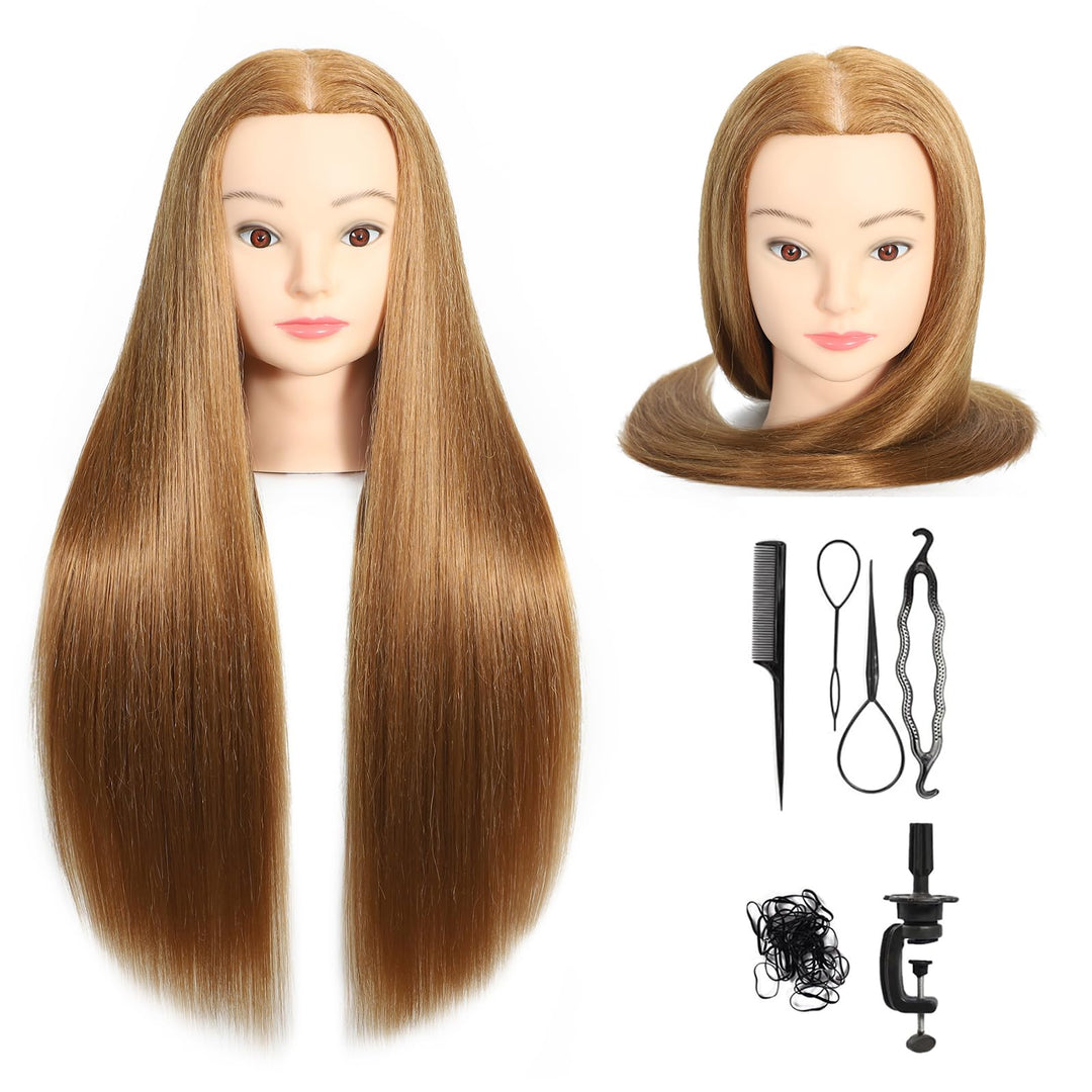 Schaufensterpuppe Kopf 30% Echthaar 50-55cm Ausbildung Kopf Kosmetologie Manikin Puppe Kopf Praxis K
