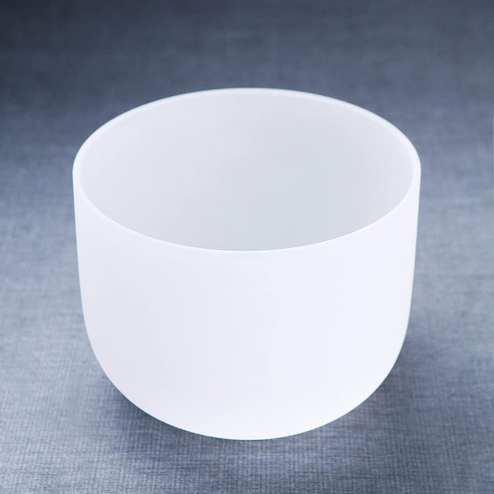 KVKA 25cm Klangschalen, 432Hz F note 10 inch Weiss Chakra Sound Healing Klangschale für Meditation S