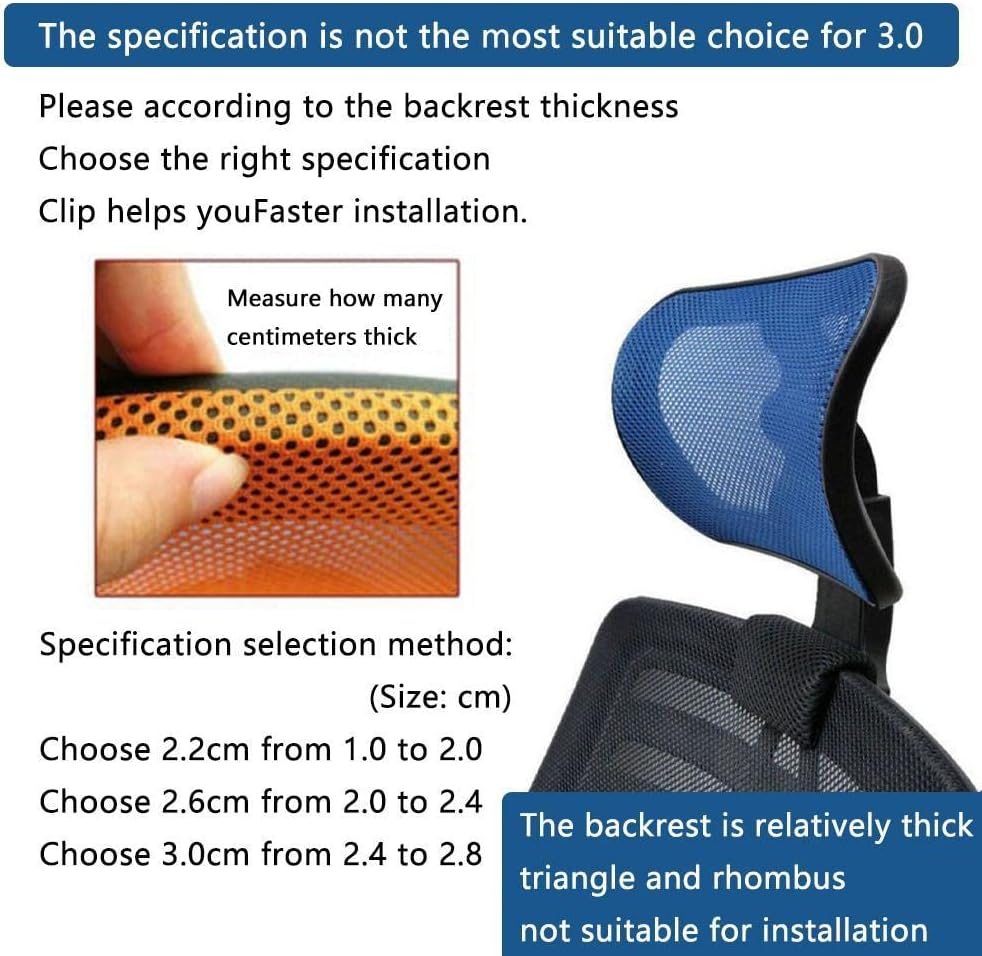Verstellbare Kopfstütze für Bürostuhl, Drehgelenk, Nackenstütze und Rückenstütze für ergonomischen,