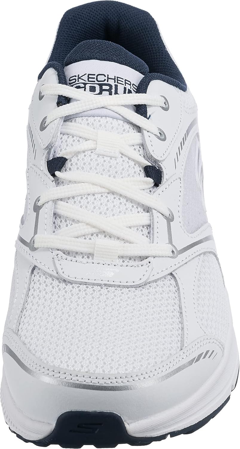 Skechers Go Run Consistent Specie Herren Sneaker 41 EU White And Navy Leather Textile, 41 EU White A