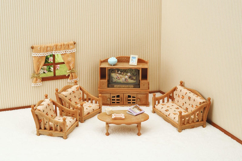Sylvanian Families 5339 Landhaus Wohnzimmer - Puppenhaus Einrichtung Möbel Einzigartig, Einzigartig