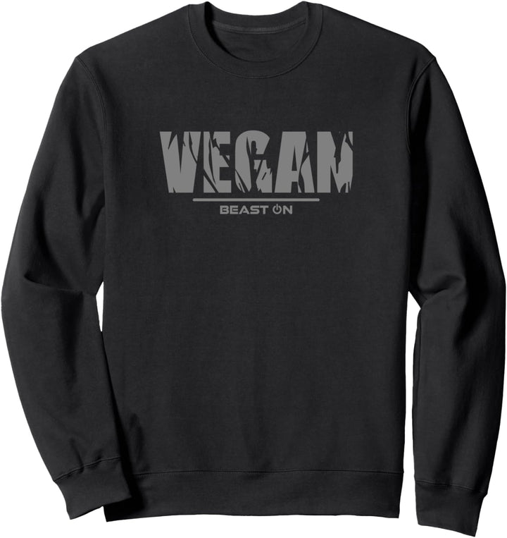 Vegan in grauTraining Workout Fitness Motivation Gym Vegan Sweatshirt