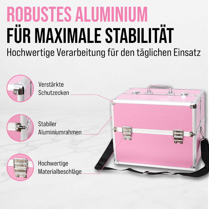 StarK Medikamentenbox Aufbewahrung – Abschliessbarer Medikamentenkoffer Aluminium | Hausapotheke für