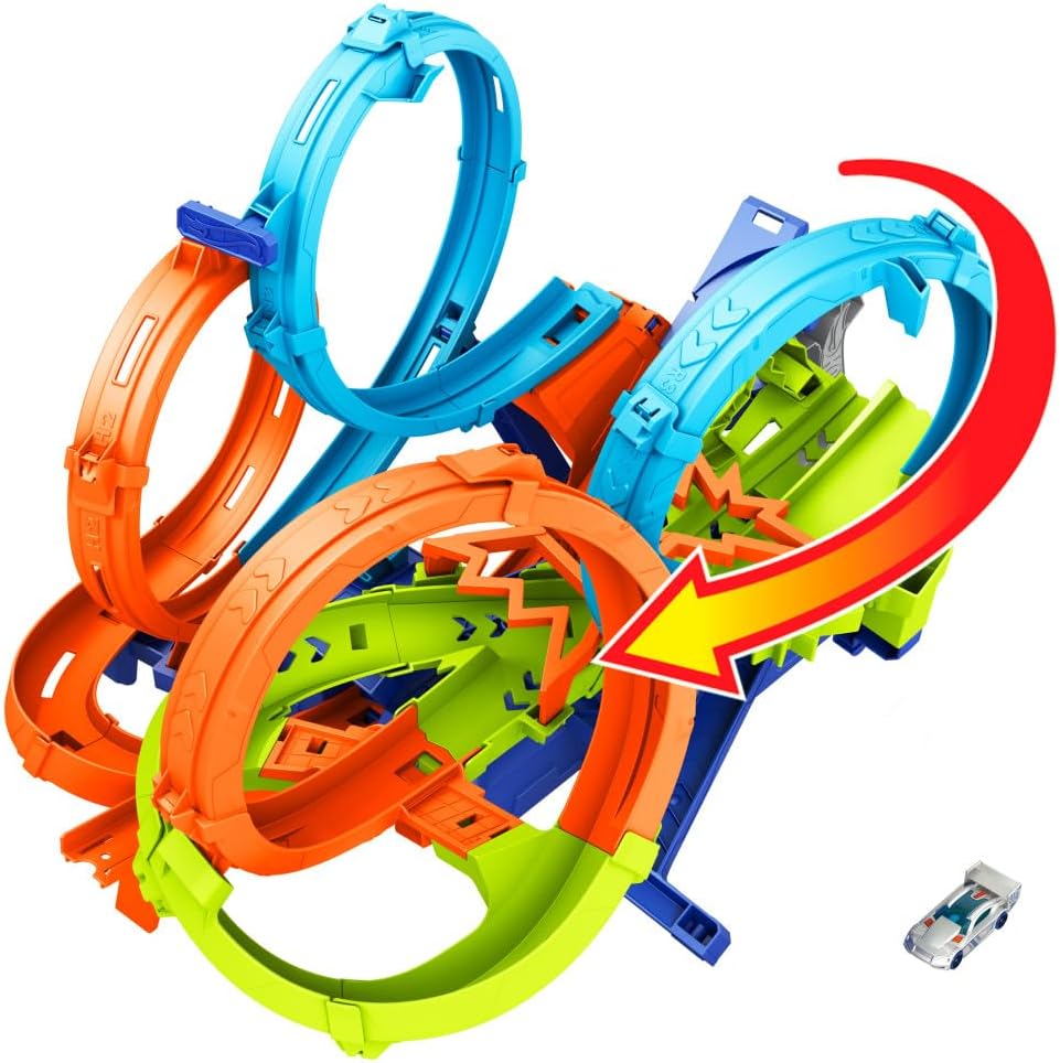 Hot Wheels Action 4 Loopings Crash Gefahr