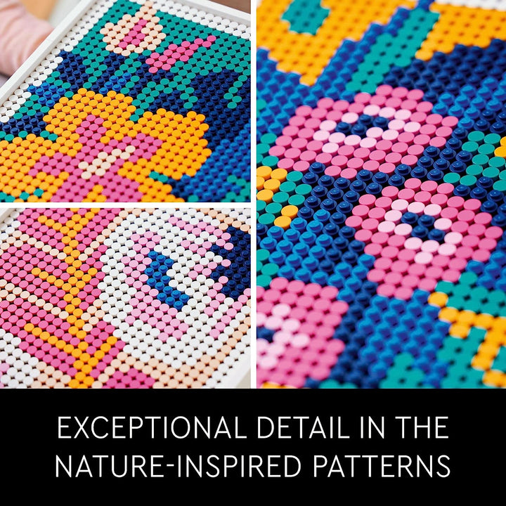 LEGO Art Floral Art 31207 Bauset, kreatives botanisches Wanddekor-Projekt, entspannendes DIY-Kit für