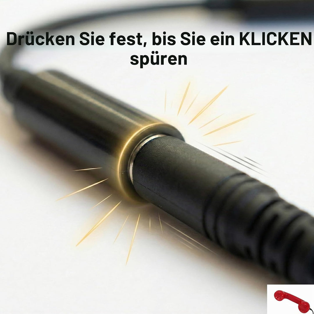 Opis Technology 60s Micro Retro-Telefonhörer für Handy und Smartphone, inkl. aktivem USB-C-Adapter f