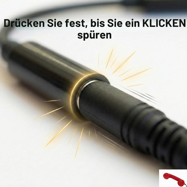 Opis Technology 60s Micro Retro-Telefonhörer für Handy und Smartphone, inkl. aktivem USB-C-Adapter f