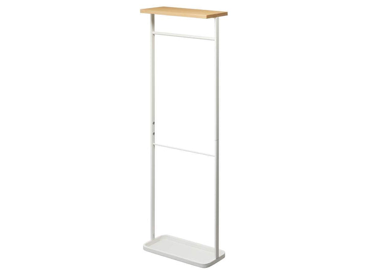 Hanging umbrella stand with wooden top - White