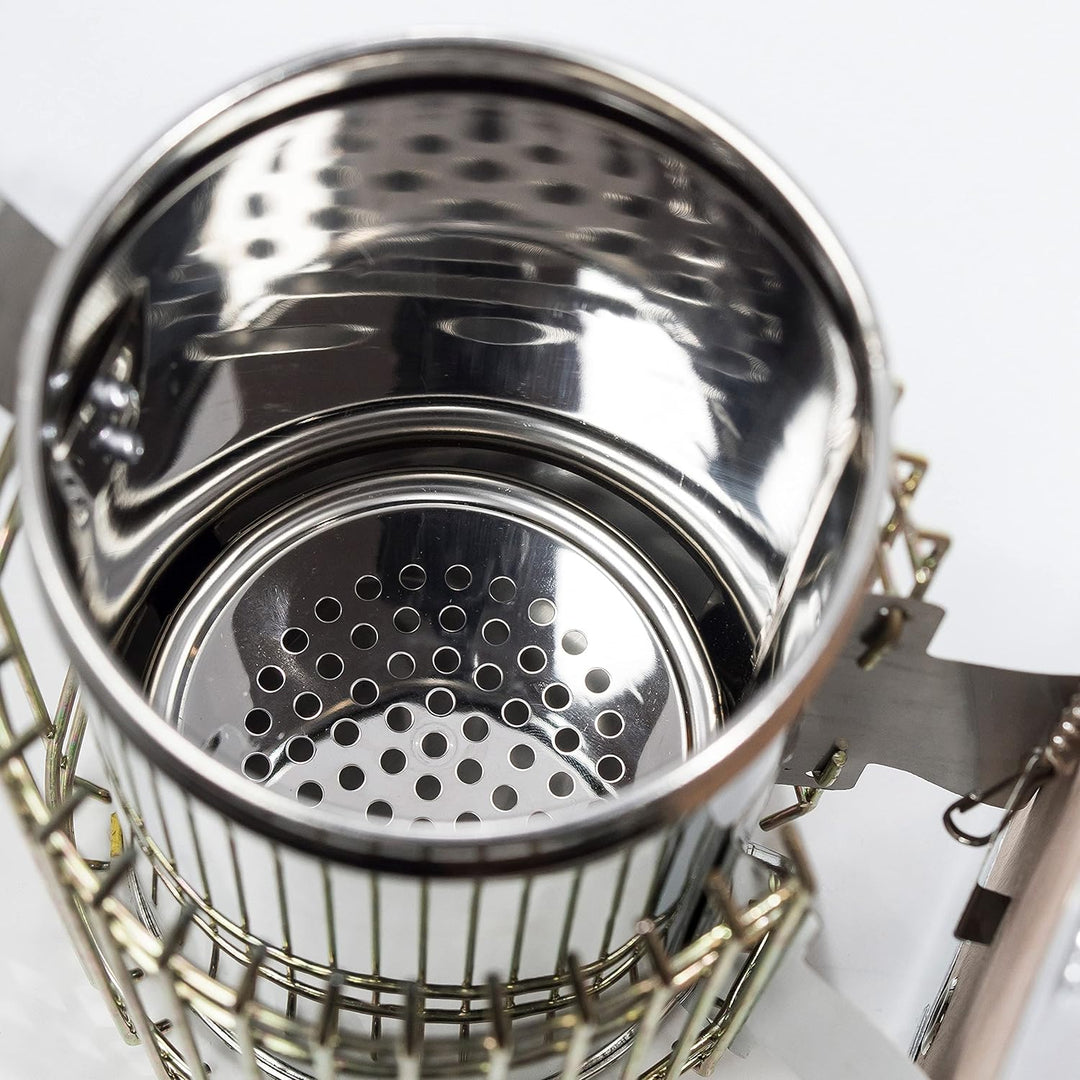 Imkado Imker Einsteiger Set Standard - Premium Edelstahl-Smoker, Bienenbesen, Stockmeissel - Einstei