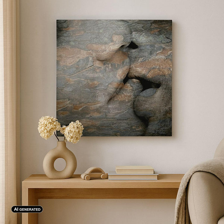 Bilder auf Leinwand 70x70cm Leinwandbild Frau Mann Kuss Abstraktion Gross Wanddeko Bild Schlafzimmer