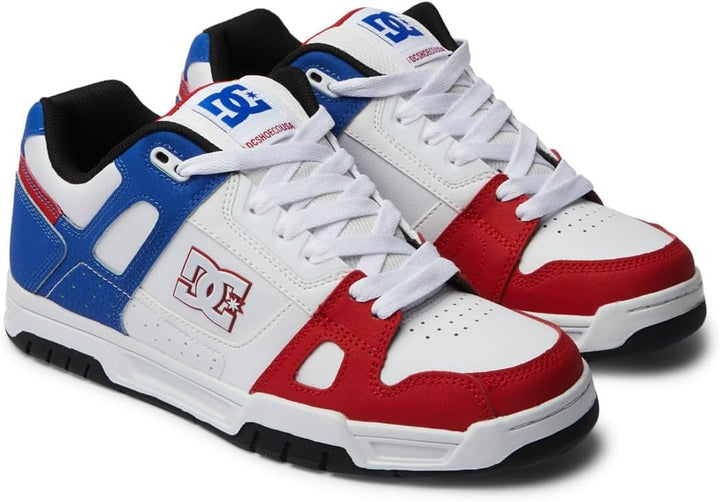 DC Shoes Herren StagSneaker 44 EU Red White Blue, 44 EU Red White Blue