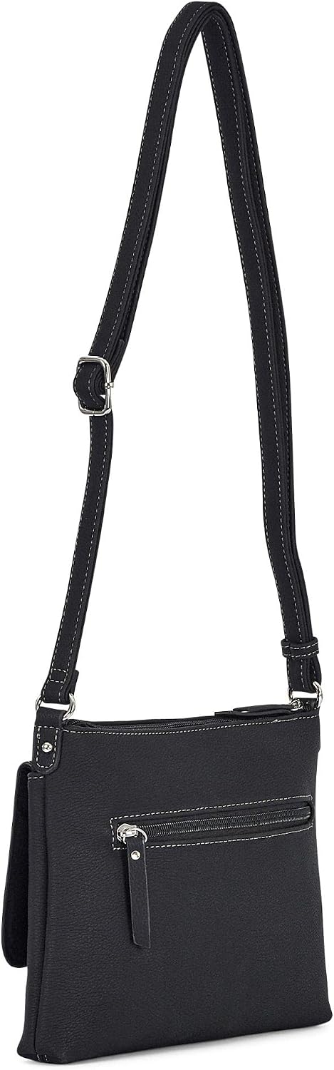 Gabor bags Dina Damen Umhängetasche Crossbody Bag 25,5 x 4 x 18,5 Schwarz, 25,5 x 4 x 18,5 Schwarz