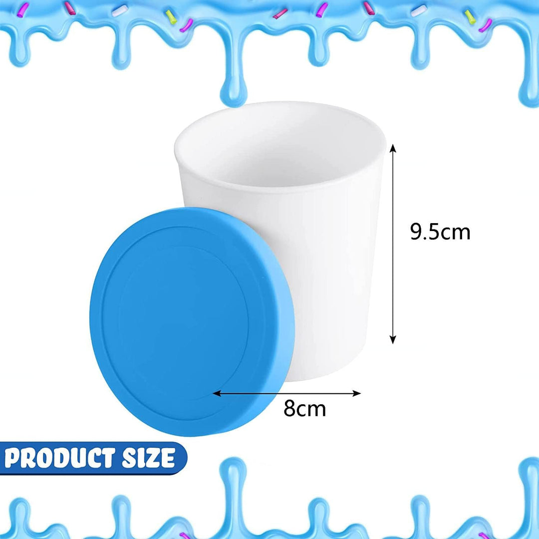 6er-Set Eisbehälter für Speiseeis 250ml, Gefrierdosen, Aufbewahrungsbehälter, Eis-Container BPA-frei
