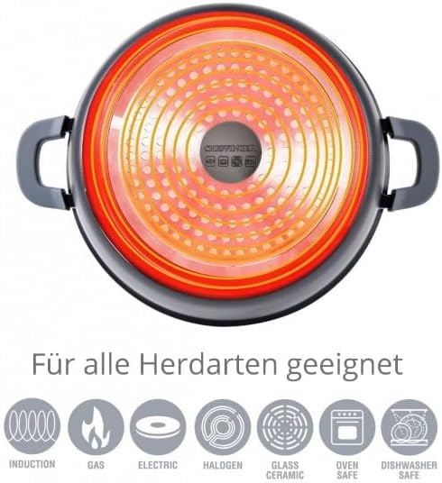 Topf-Set 6tlg Edelstahl Kochgeschirr Induktion Rostfrei Deckel SS6