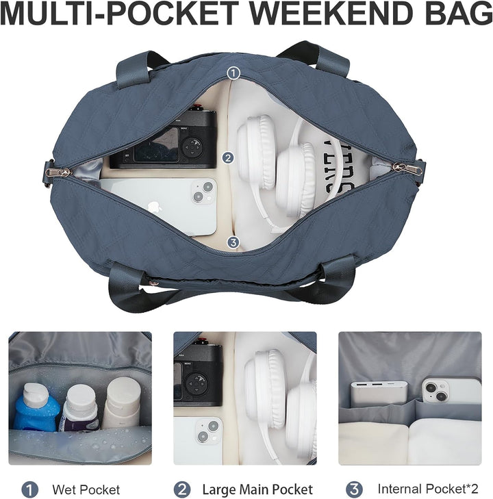 Reisetasche Damen Sporttasche 40x20x25 Ryanair Handgepäck Tasche Weekender Bag Schwimmtasche Wasserd