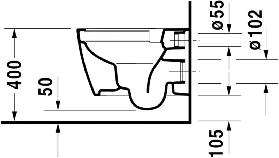 Duravit Soleil by Starck Wand-WC Compact Weiss Hochglanz 480mm
