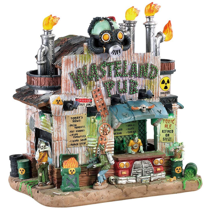 Lemax 85305 - Wasteland Pub - Neu 2019 - Ödland - Spooky Town - Beleuchtet & Sound - Inklusive Adapt