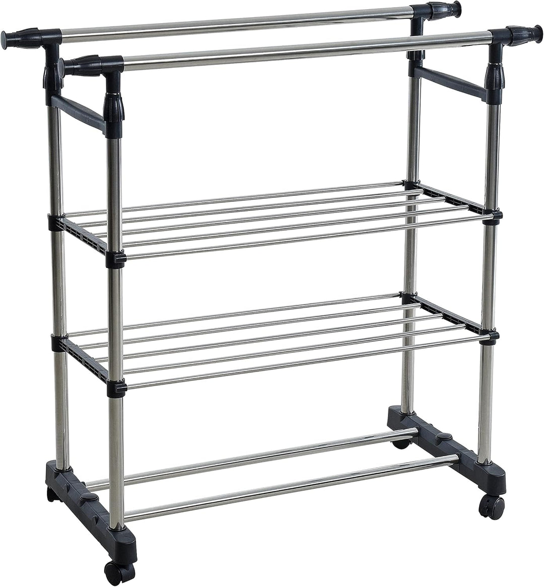 ESTEXO Garderobenständer Kleiderständer Kleiderstange Wäscheständer Rollenständer Rollgarderobe Meta