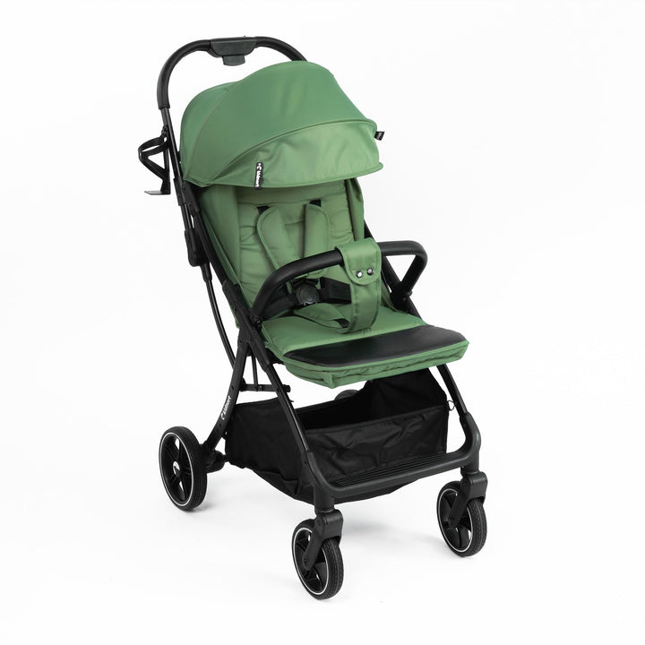 Fjällräv Buggy Kinderwagen bis 22 kg, Leicht, Einhand-Faltbar, 4-fach Verdeck mit Fenster, 360° Gel-