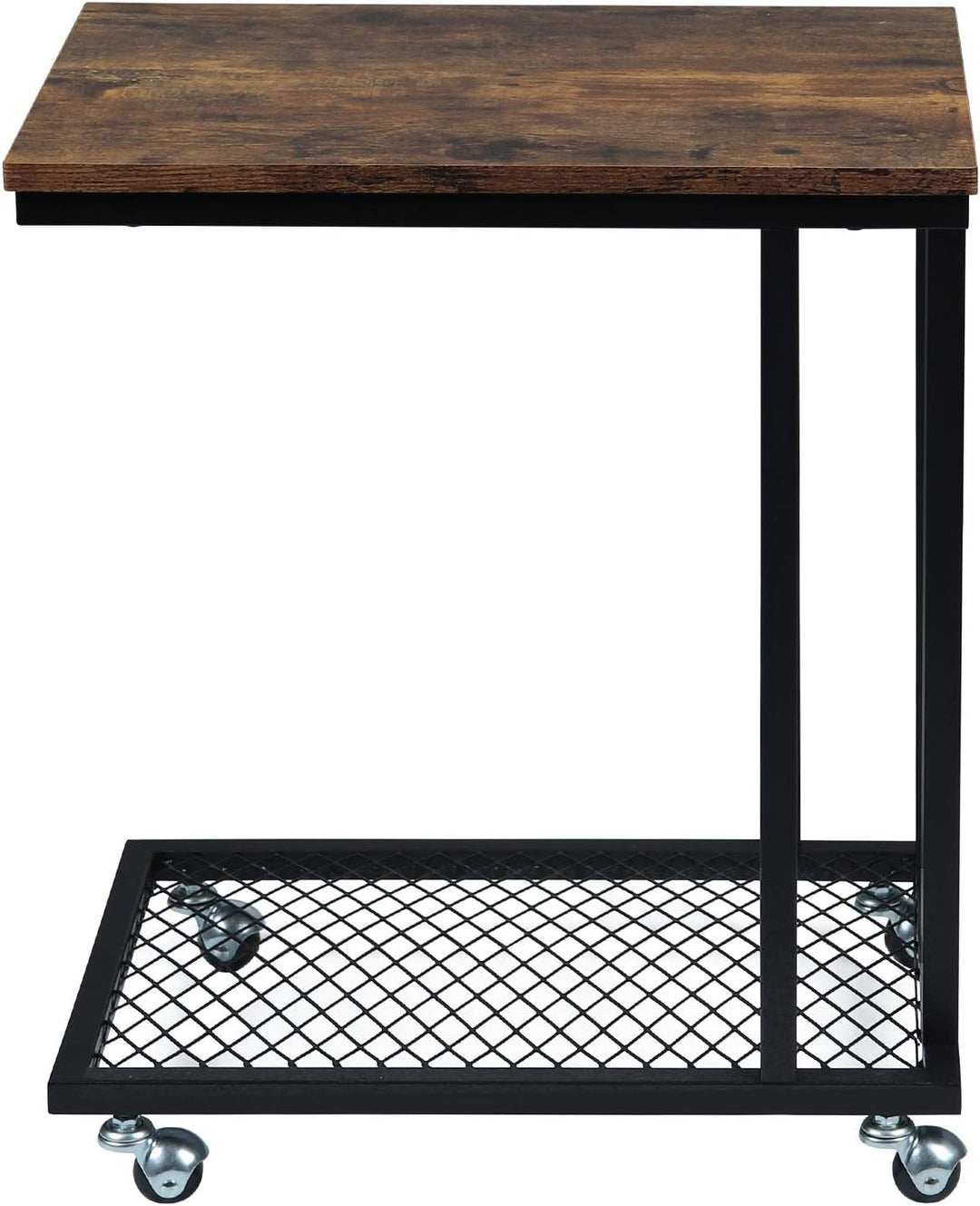 WOLTU Beistelltisch Kaffeetisch Couchtisch Sofatisch Nachttisch Betttisch Laptoptisch mit Rollen, Wo