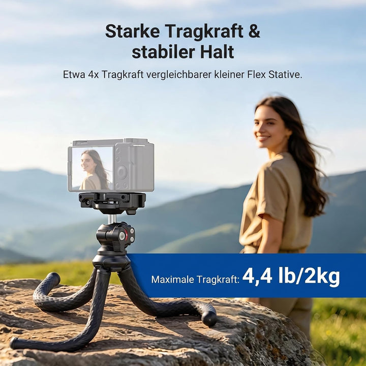 NEEWER Flexibles Handy Stativ, Kleiner Mini Kamera Webcam Tischständer, versteckter Handyhalter und