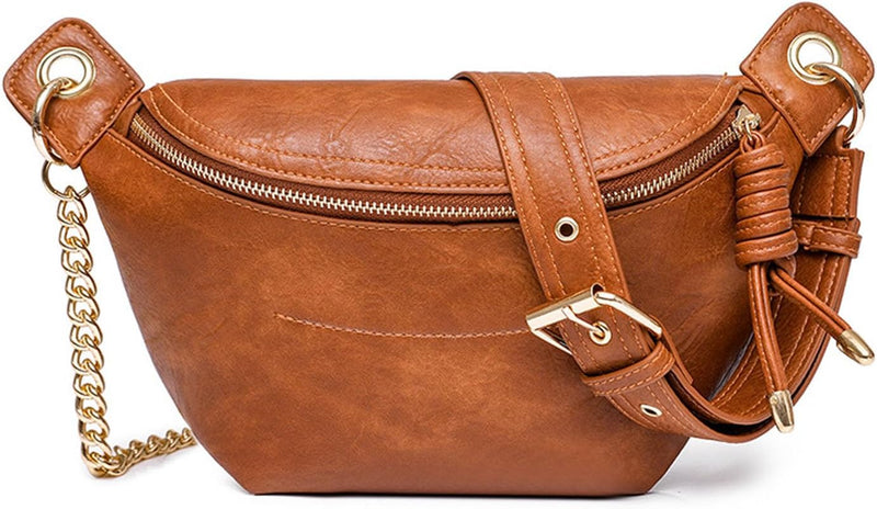 FANDARE Elegant Brusttasche Damen Handy Umhängetasche PU Leder Sling Bag Damen zum Umhängen Schulter