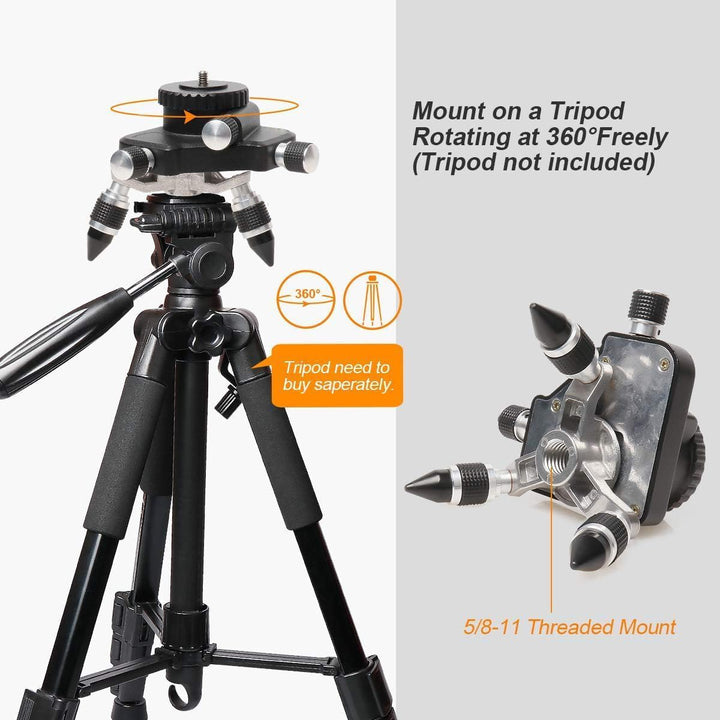 Laser‑Wasserwaage Adapter Basis, 360° drehbare Stativbasis