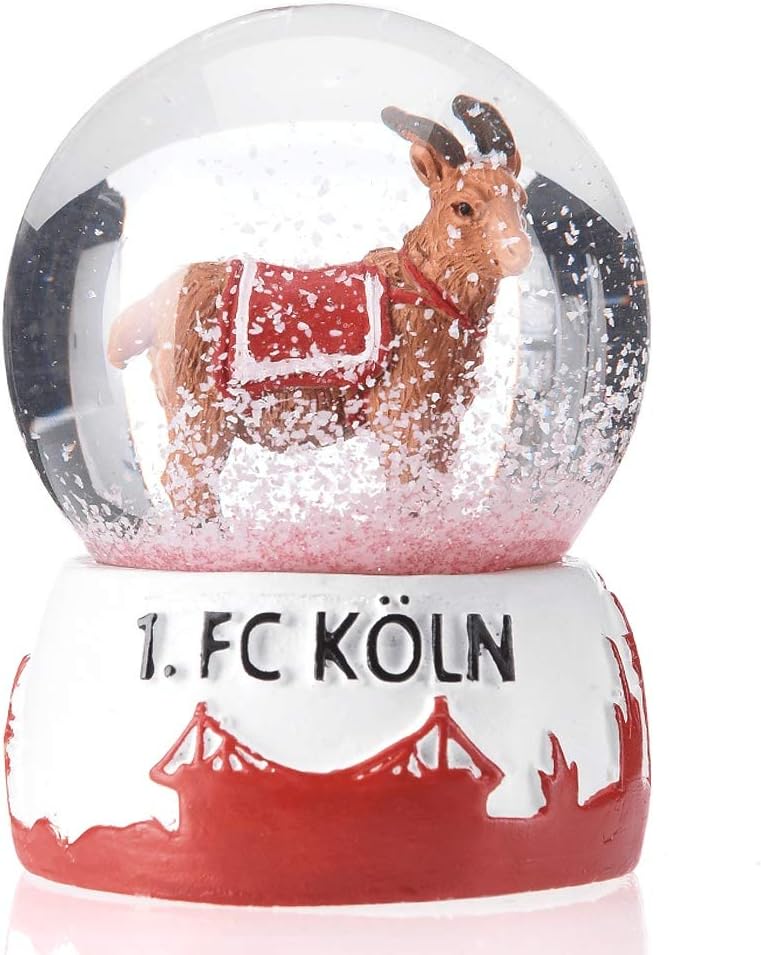 1. FC Köln Schneekugel Mini, Schüttelkugel Hennes - Plus Lesezeichen I Love Köln