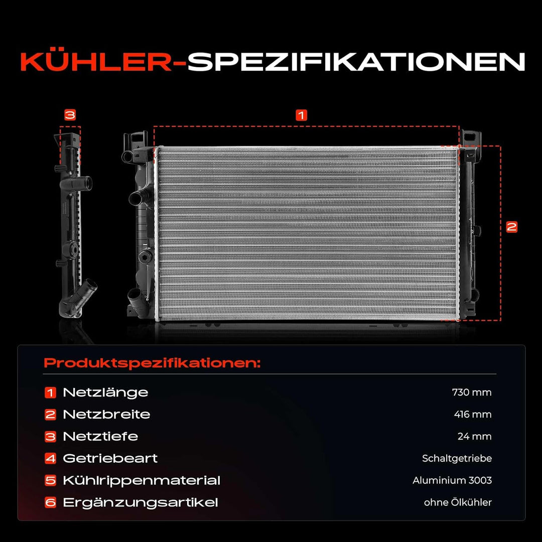 Frankberg Kühler Wasserkühler Motorkühler Schaltgetriebe Kompatibel mit Interstar X70 1.9L 2.5L 2002