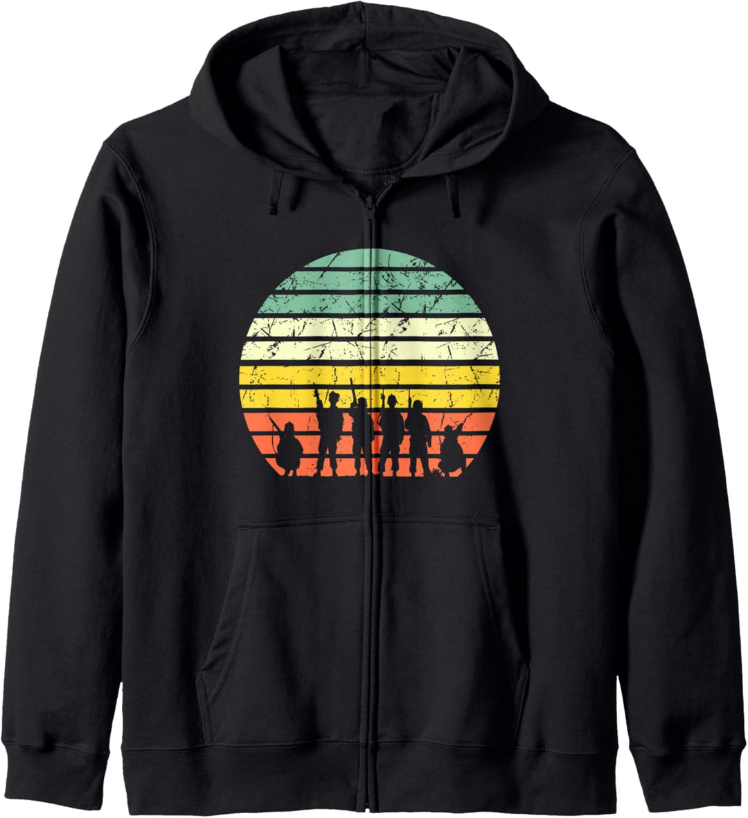 Soldaten Militäreinheit Vintage Retro Sonnenuntergang Kapuzenjacke