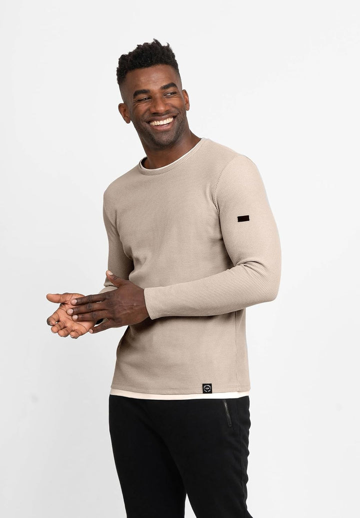 KEY LARGO Herren Stefano Round Sweatshirt XXL Sand (1005), XXL Sand (1005)