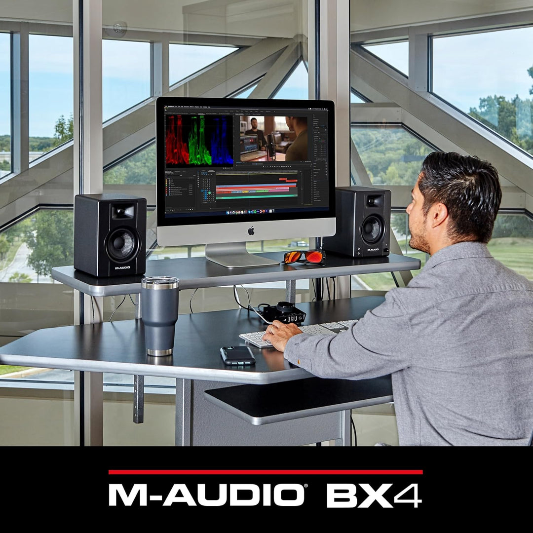 M-Audio BX4 4,5" Studio-Monitore High-Definition Monitor Lautsprecher Boxen für Recording und Multim
