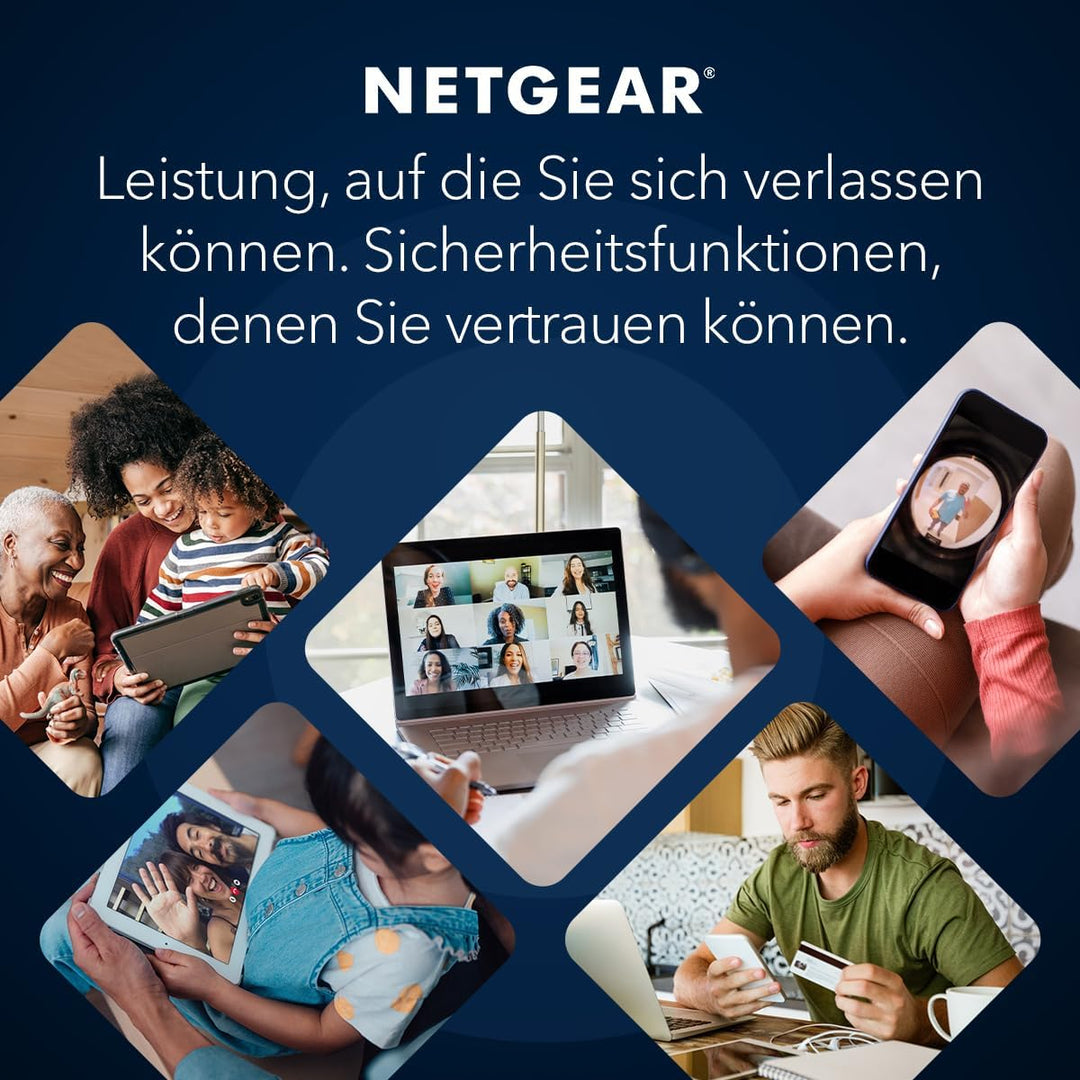 NETGEAR Orbi 770-Serie Tri-Band WiFi 7-Mesh-Netzwerksystem (RBE773) Router mit 2 Satelliten-Repeater