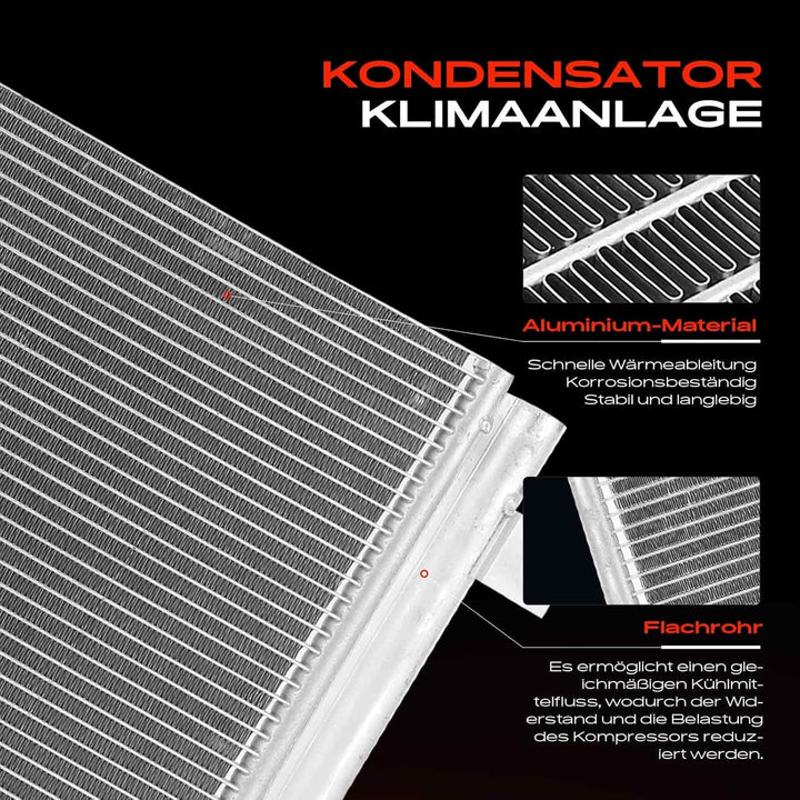 Frankberg Kondensator mit Trockner Kompatibel mit Renau-lt Logan I 2004-2022 Sandero/Stepway I 2009-
