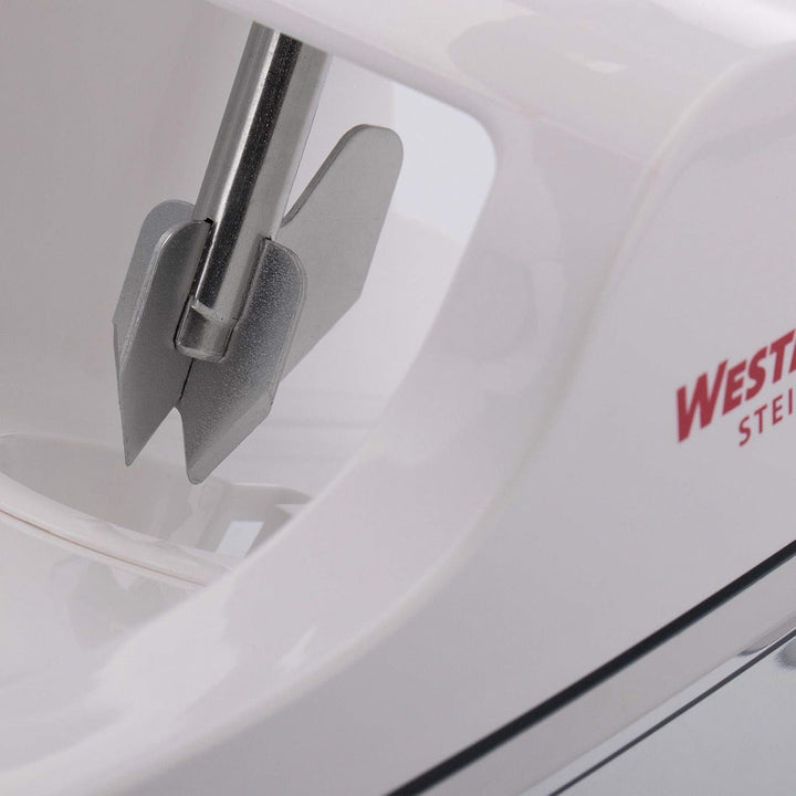 Westmark Pflaumen- und Zwetschgenentsteiner mit Auffangbehälter, Höhe: 33,7 cm, Edelstahl/Kunststoff