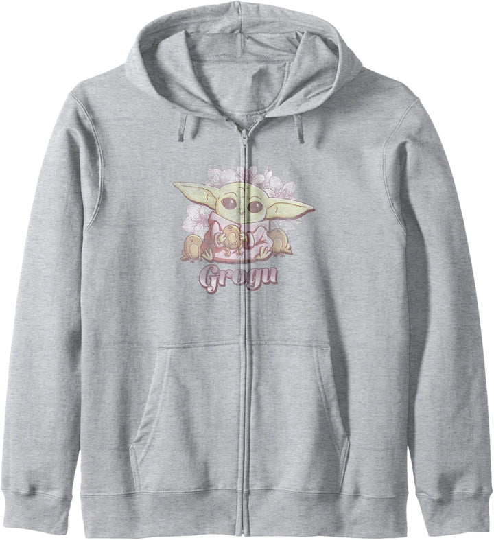 Star Wars: The Mandalorian Grogu Floral Portrait Kapuzenjacke