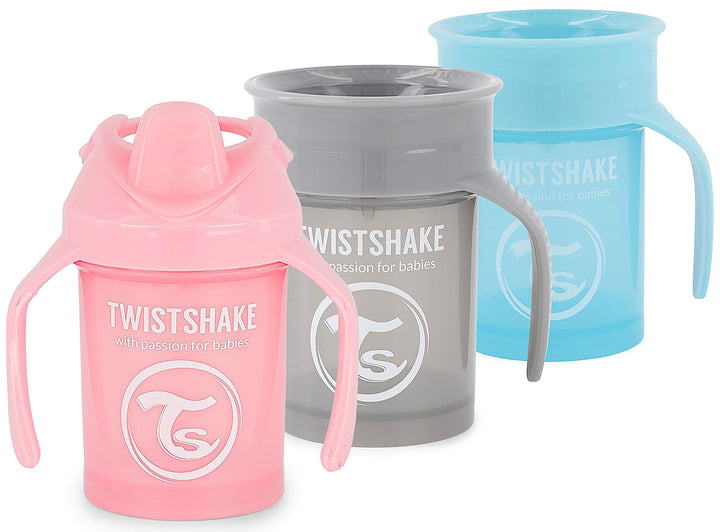 Twistshake Trinkbecher-Set - 3-teilig | 2x Becher 360-1x Minibecher | Auslaufsicherer Kinderbecher |