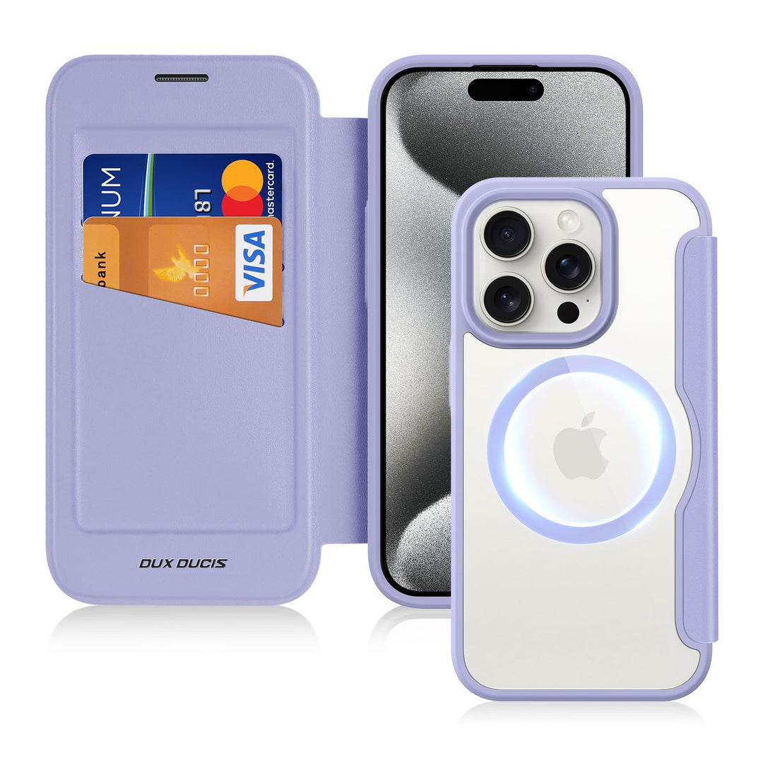 DUX DUCIS Hülle für iPhone 15 Pro Max Handyhülle Kompatibel mit MagSafe, Transparente Anti-Kratzer L