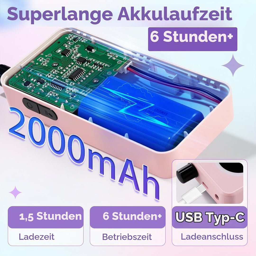 Makartt Nagelfräser – Wiederaufladbarer Professionell Fräser Nägel mit 35000 U/min, Elektrische Nage