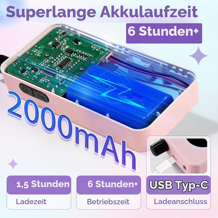 Makartt Nagelfräser – Wiederaufladbarer Professionell Fräser Nägel mit 35000 U/min, Elektrische Nage