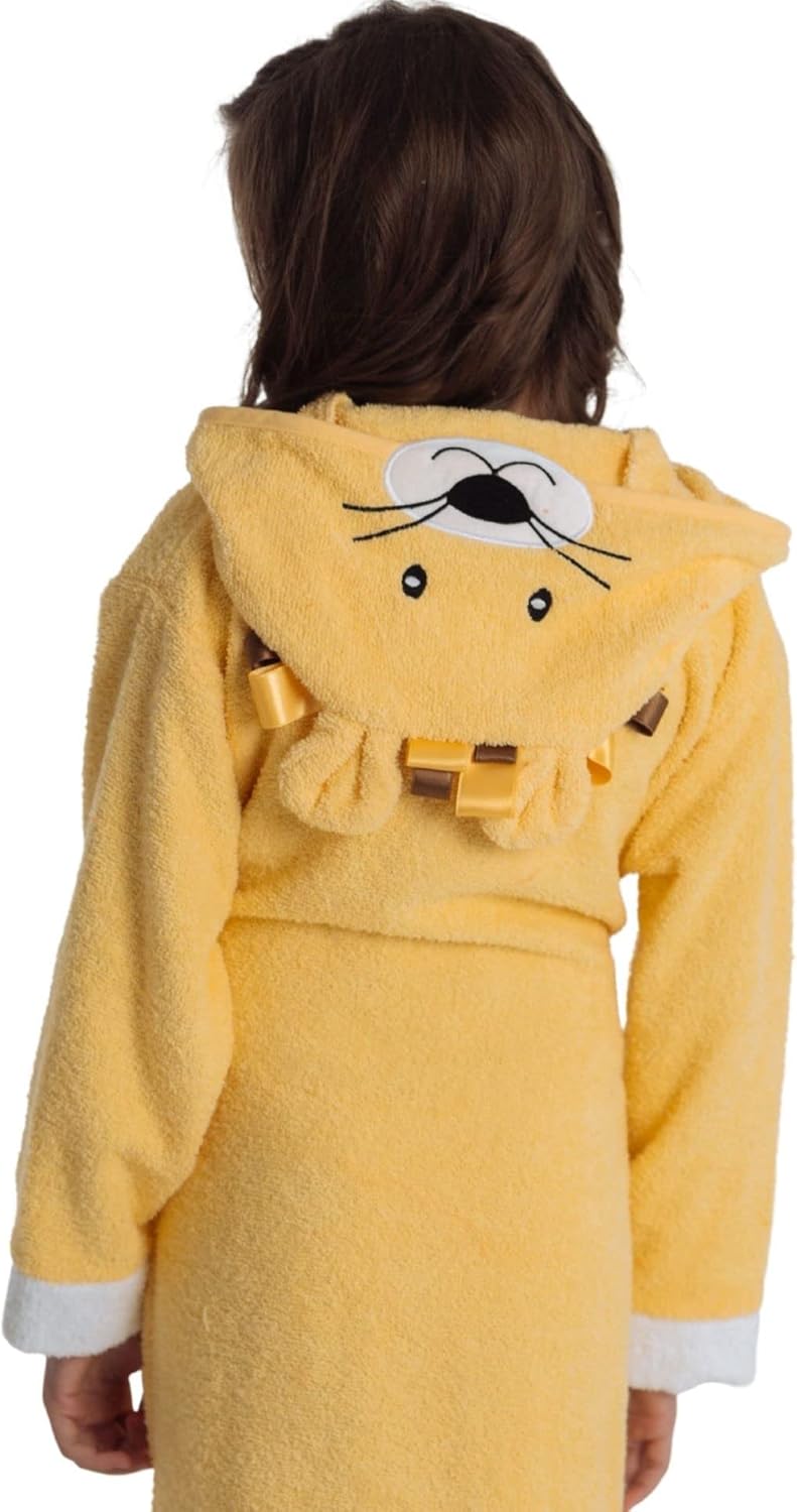 ELY PARKER Bademantel Kinder Frottee, Jungs, Jungen, Mädchen, Handtuch aus Türkische Baumwolle, mit