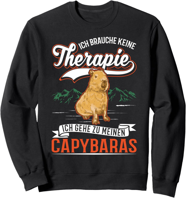 Capybara Therapie Wasserschwein Capybara Sweatshirt