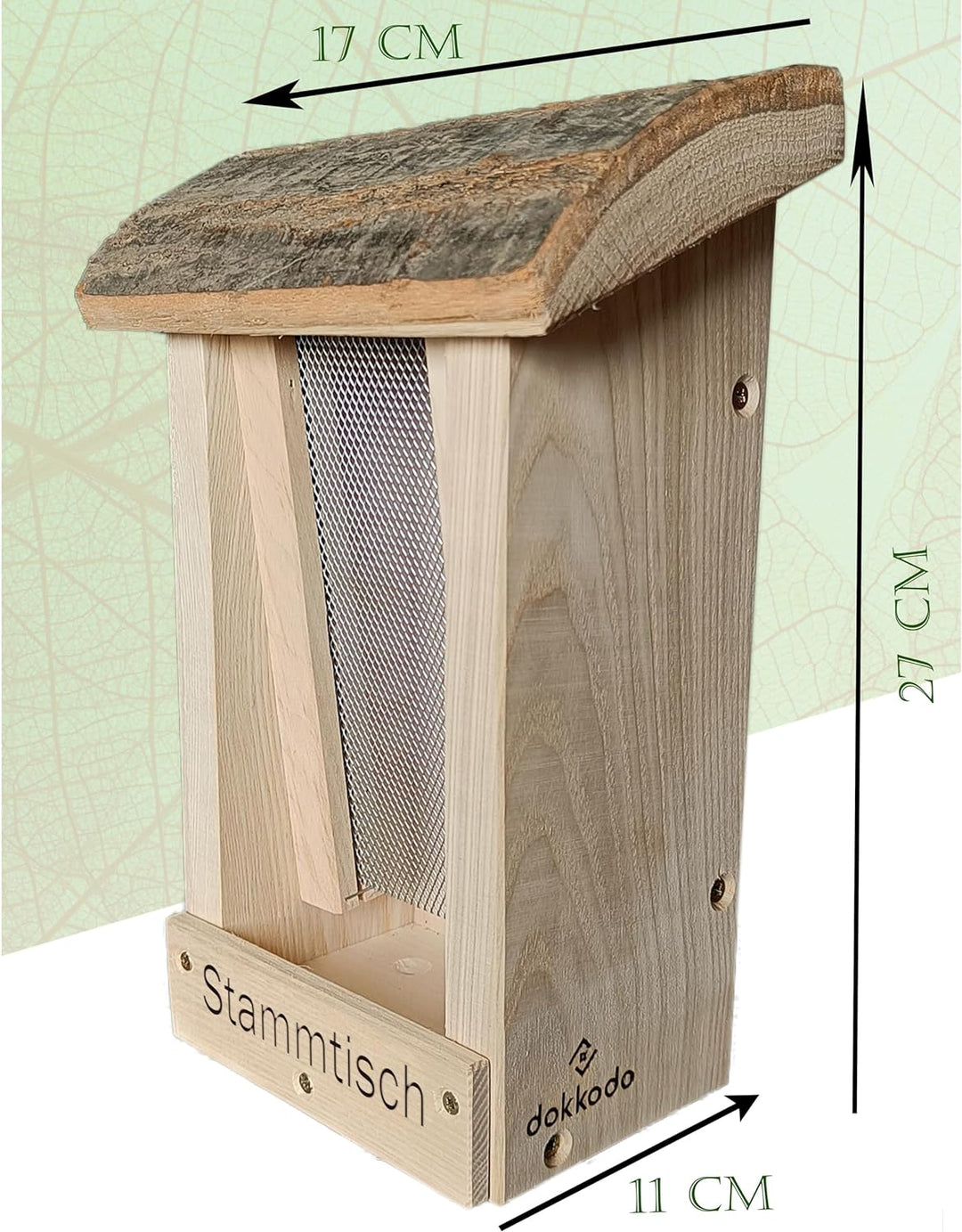 Dokkodo Vogelfutterhaus aus Holz: Stilvolle Bereicherung für Ihren Garten | Robustes Futterhaus für