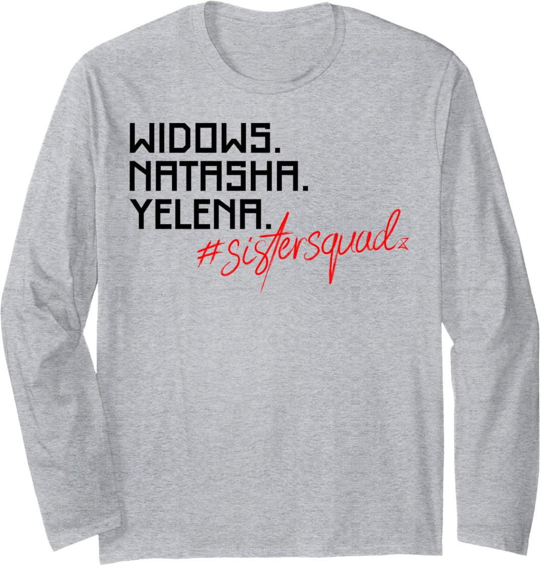 Marvel Black Widow Natasha Yelena Sister Squad Langarmshirt