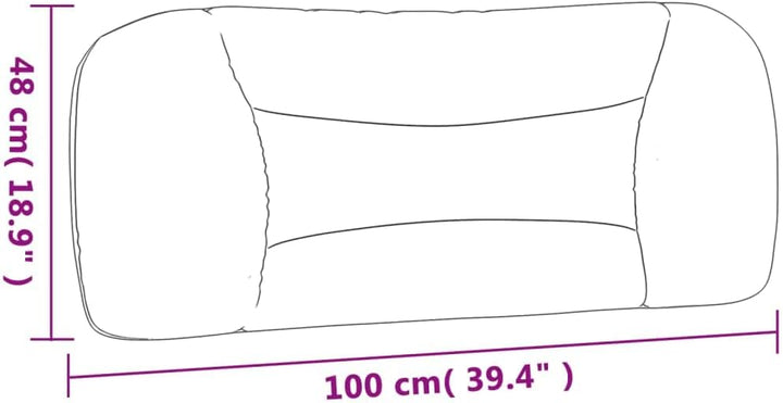 vidaXL Kopfteilkissen Hvar Schwarz 100 cm Kunstleder, Schwarz 100 cm