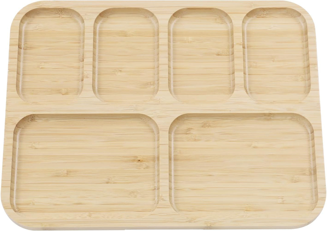 2-Set Charcuterie Boards Set mit 6 Fächern, Charcuterie Board mit Klappbarem Abdeckung, Reise-tragba