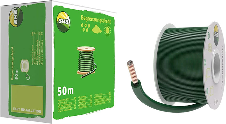 50m Begrenzungskabel + 150 Erdspiesse für Mähroboter Rasenmäher Rasenroboter Zubehör Set Begrenzungs